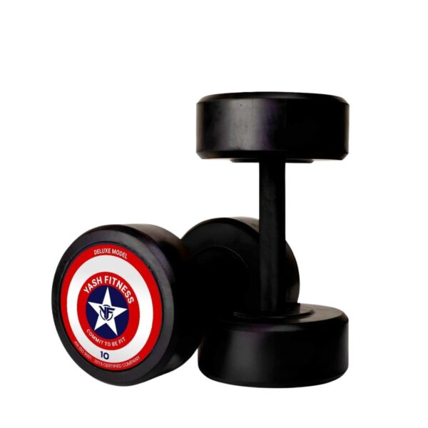 YFIT Yash Fitness Set Of 10KgÃ—2 Rubber Professional Dumbbells | Fixed Weight Dumbbell | Dumbbells Set For Home Gym & Gym Training | Gym Equipment Dumbbells Set | Durable Dumbbell Set (20 Kg)