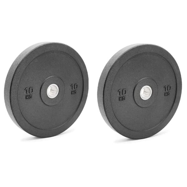 SX Fitness 20Kg Spare Rubber Weight Plates (10kg x 2) combo for Home Gym Exercise and Fitness and strength training Equipment Dia 31mm (Black)
