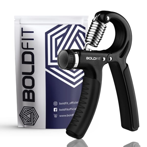 Boldfit Adjustable Hand Grip Strengthener, Hand Gripper for Men & Women for Gym Workout Hand Exercise Equipment to Use in Home for Forearm Exercise