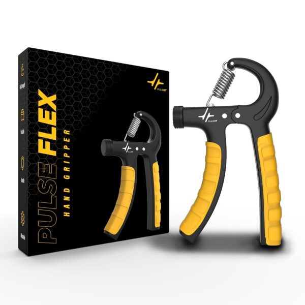 PulseFlex Adjustable Hand Gripper 5-60 kg for Grip Strength, Forearm, Wrist & Finger Exercise Non-Slip, Durable Hand Grip Strengthener for Men, Women