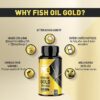 MuscleBlaze Omega 3 Fish Oil Gold (60 Capsules) | 1300mg Omega 3 with 500mg EPA & 400mg DHA | 3x Triple Strength Formula | No Fishy Aftertaste - Image 3